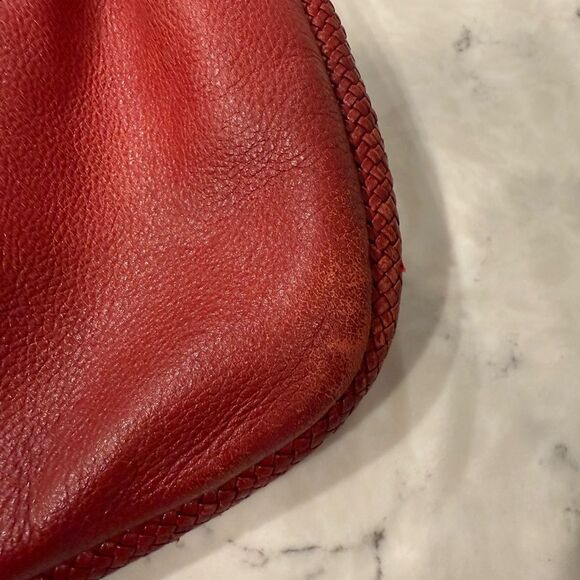 Cole Haan Red Leather Shoulder Bag Hobo - Picture 9 of 13